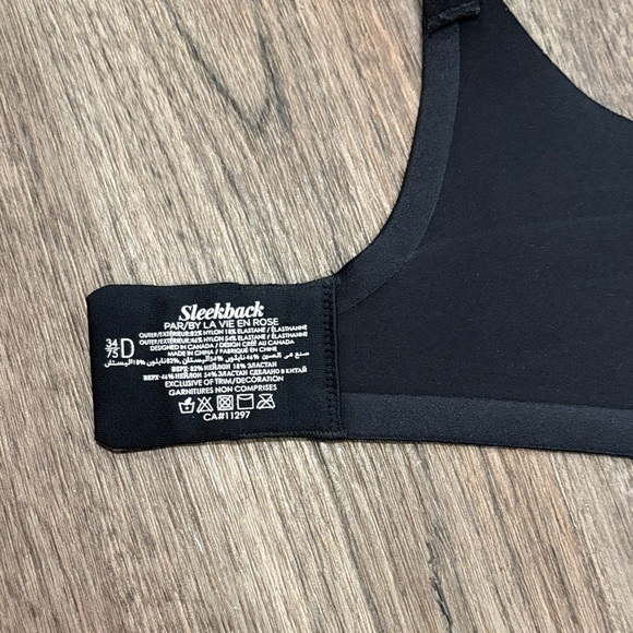 La Vie En Rose Sleekback Push-up Wireless Black Bra 34D - Picture 2 of 8